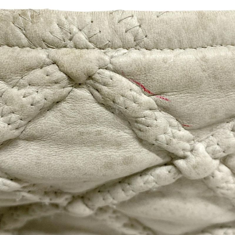 Chanel Handbag - Light Gray Silver Hardware /hidden Chain Lambskin