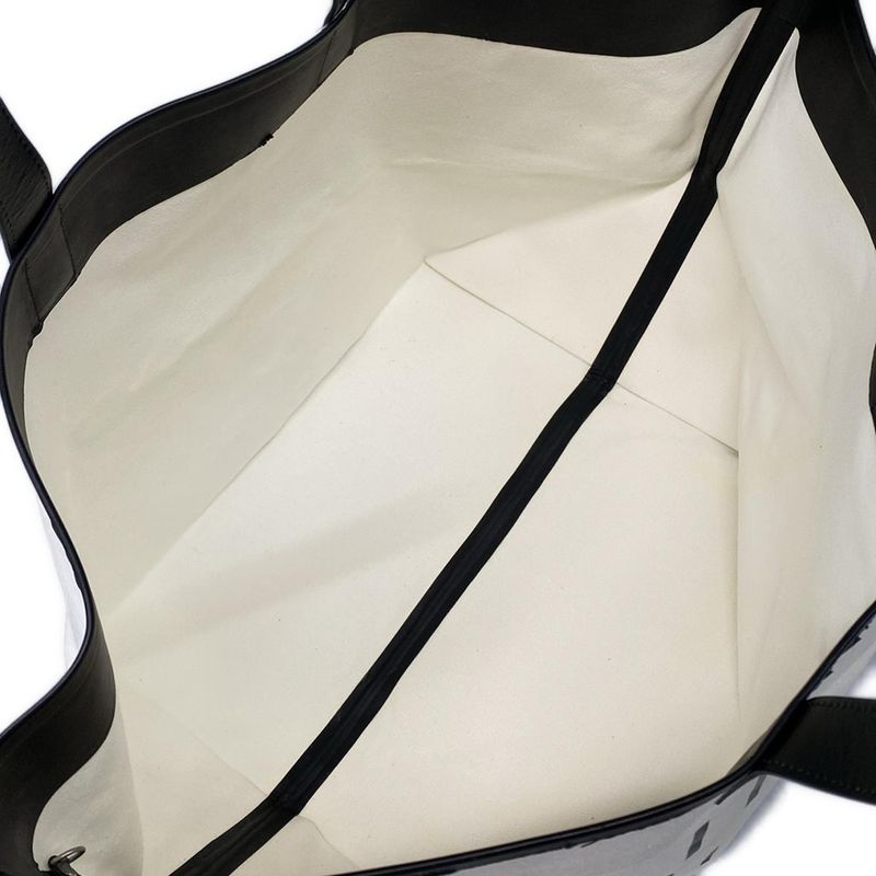 Celine Tote Bag Made In Tote Medium White And Black Leather