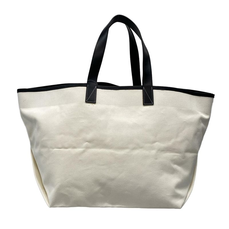 Celine Tote Bag Made In Tote Medium White And Black Leather