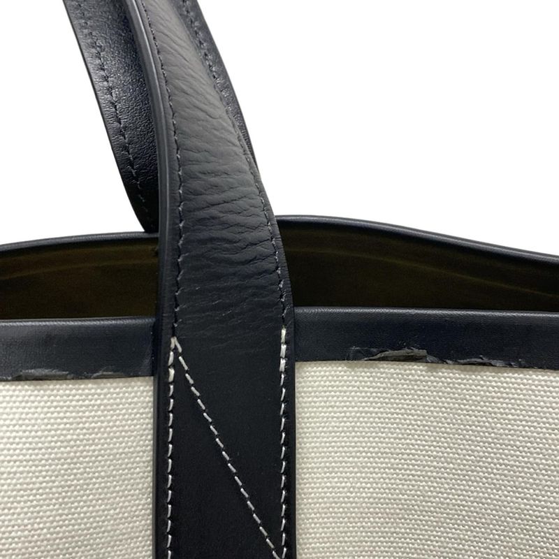 Celine Tote Bag Made In Tote Medium White And Black Leather