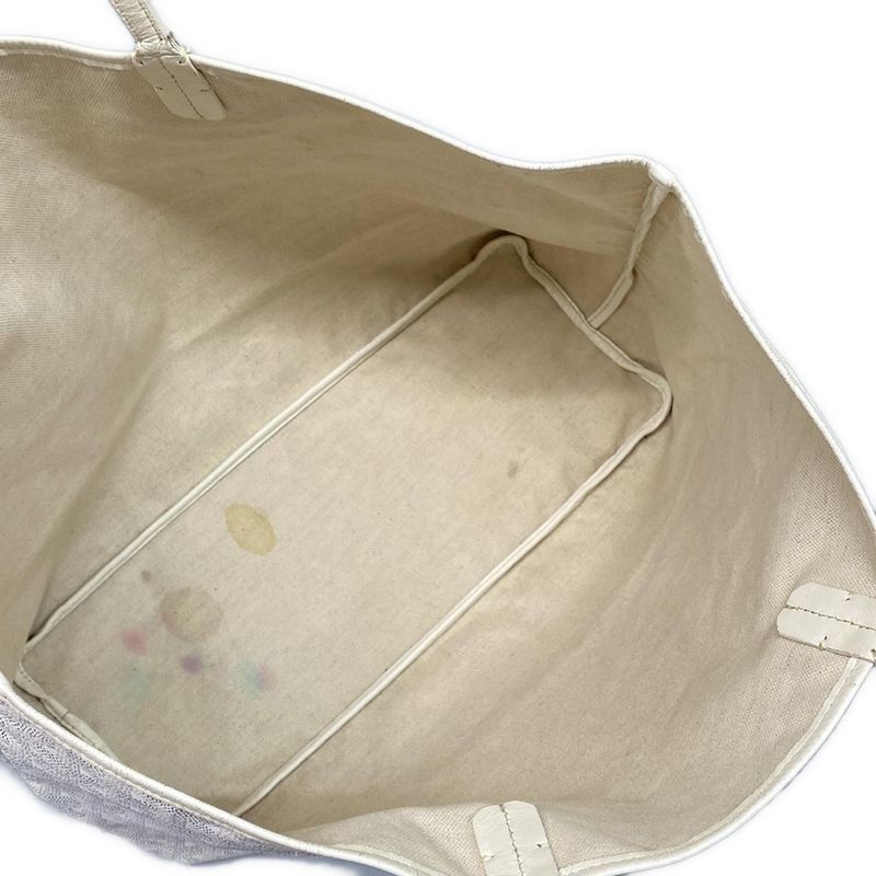 Goyard Tote Bag Saint Louis PM White Leather