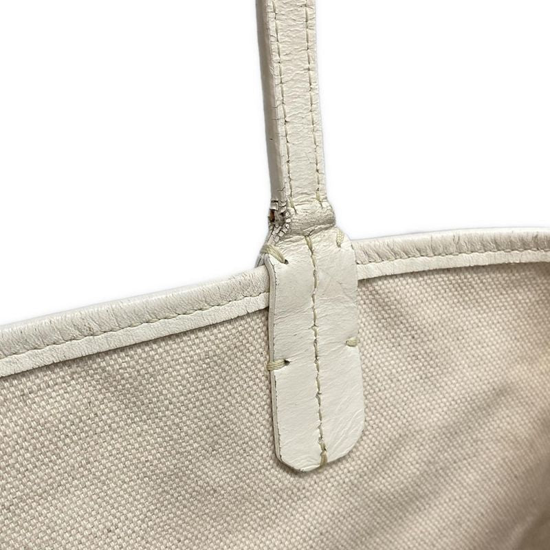 Goyard Tote Bag Saint Louis PM White Leather