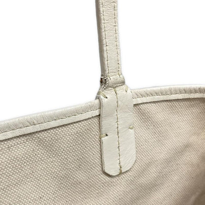 Goyard Tote Bag Saint Louis PM White Leather