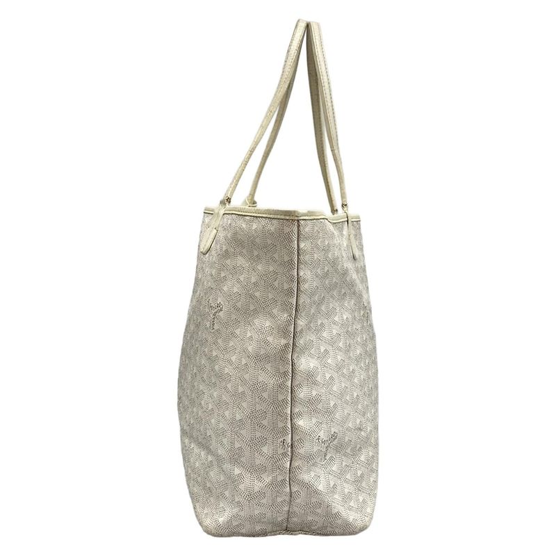 Goyard Tote Bag Saint Louis PM White Leather