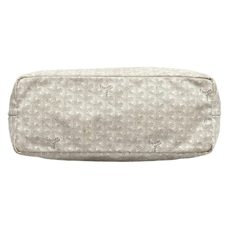 Goyard Tote Bag Saint Louis PM White Leather