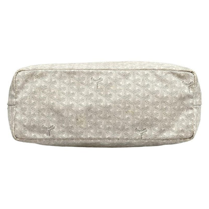 Goyard Tote Bag Saint Louis PM White Leather