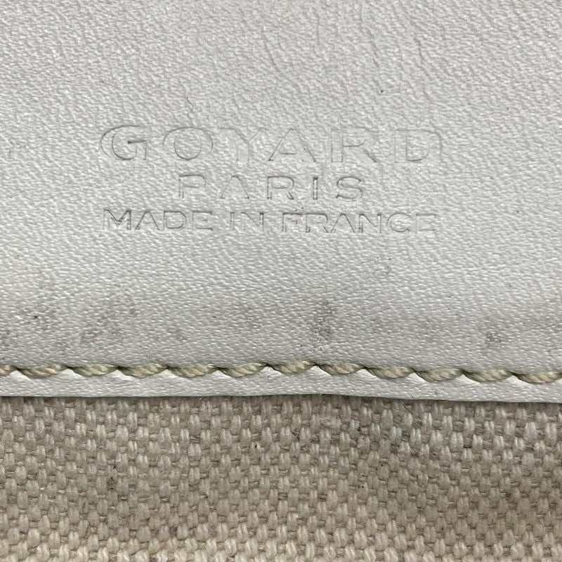 Goyard Tote Bag Saint Louis PM White Leather