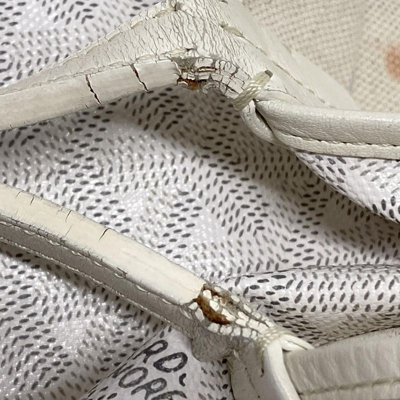 Goyard Tote Bag Saint Louis PM White Leather