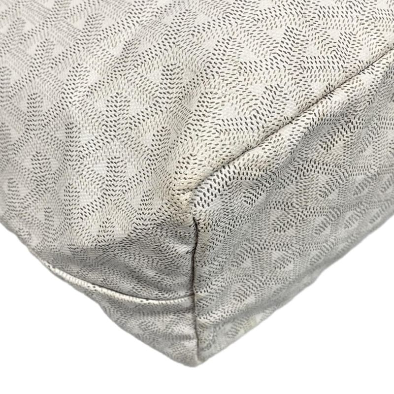 Goyard Tote Bag Saint Louis PM White Leather