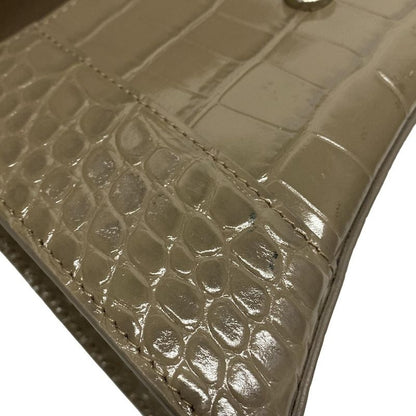 Balenciaga Handbag Hourglass Top Handle Small 593546 Beige Shape Pursed Leather