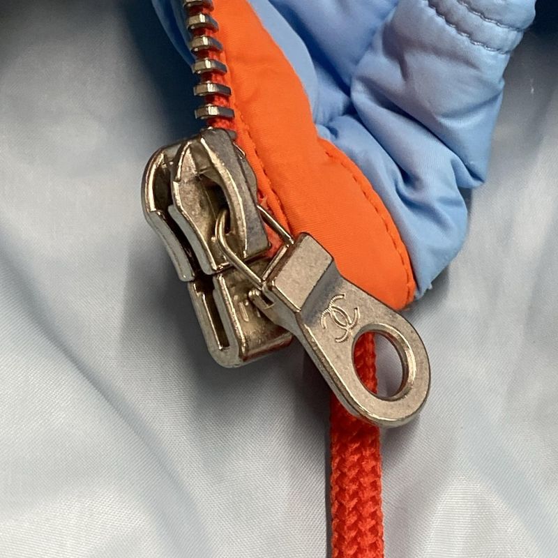 Chanel Blouson Size 34 S Women's Sport Line P19435 Light Blue And Orange