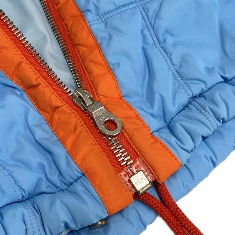 Chanel Blouson Size 34 S Women's Sport Line P19435 Light Blue And Orange