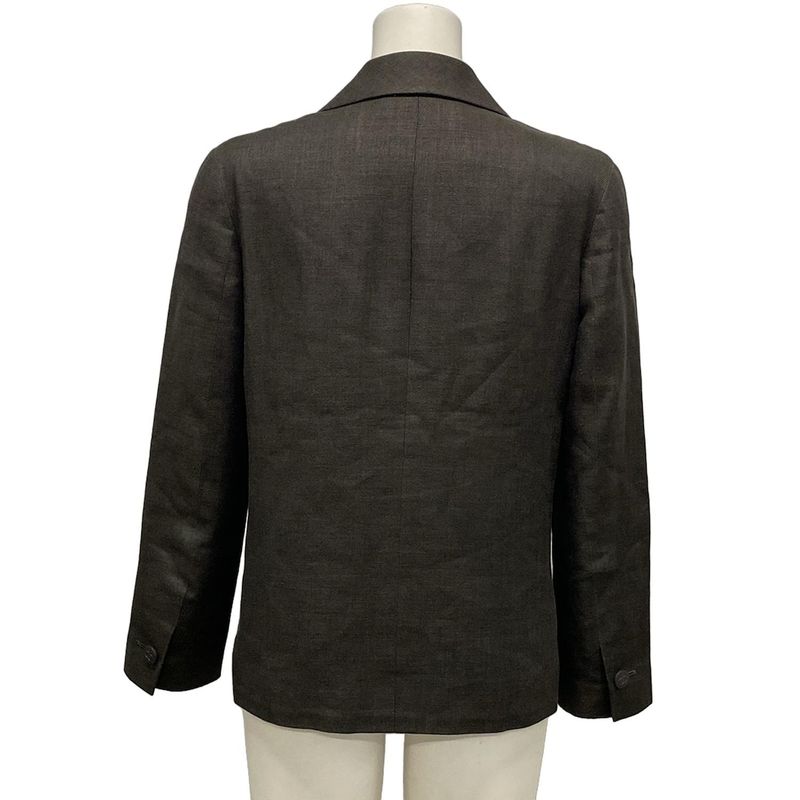Chanel Jacket Size 38 M Women's P09877 Dark Brown Long Sleeves/spring/fall