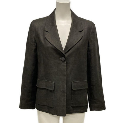Chanel Jacket Size 38 M Women's P09877 Dark Brown Long Sleeves/spring/fall