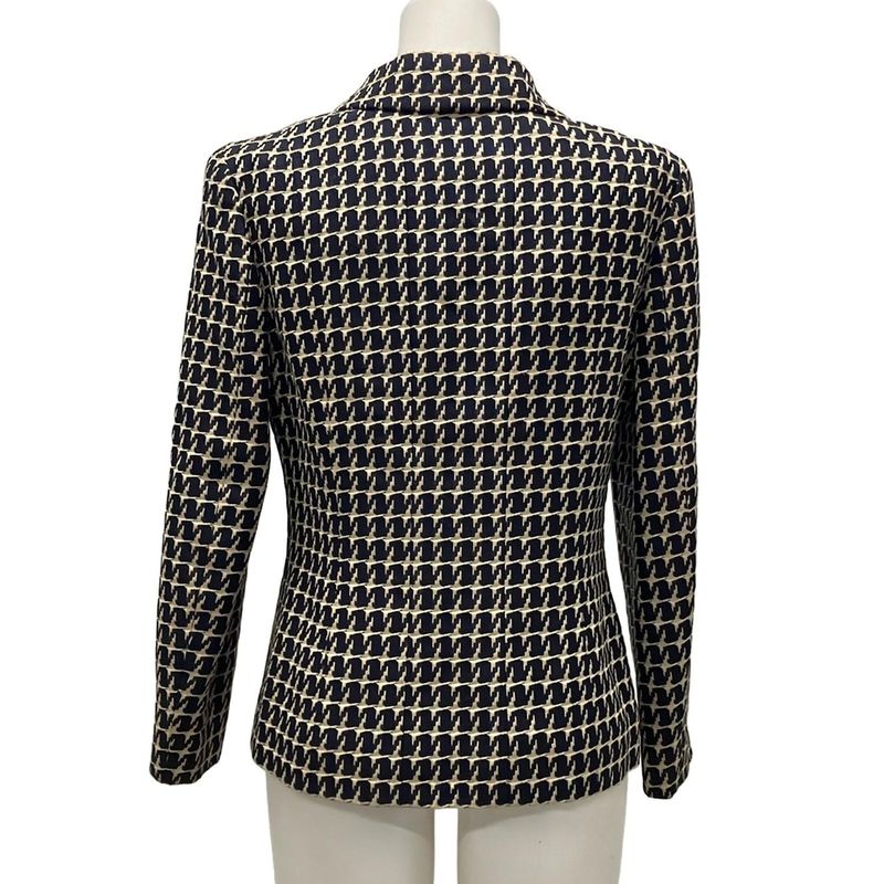 Chanel Jacket Size 40 M Women's P17432 Navy And Beige Long Sleeves / Spring /