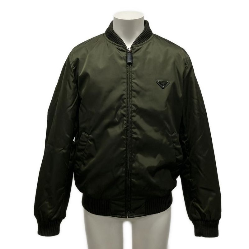 Prada Blouson Size 46 S Men's Sga038 Dark Green Zip-up/cotton/bomber Jacket