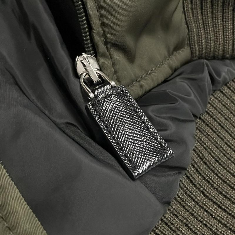 Prada Blouson Size 46 S Men's Sga038 Dark Green Zip-up/cotton/bomber Jacket