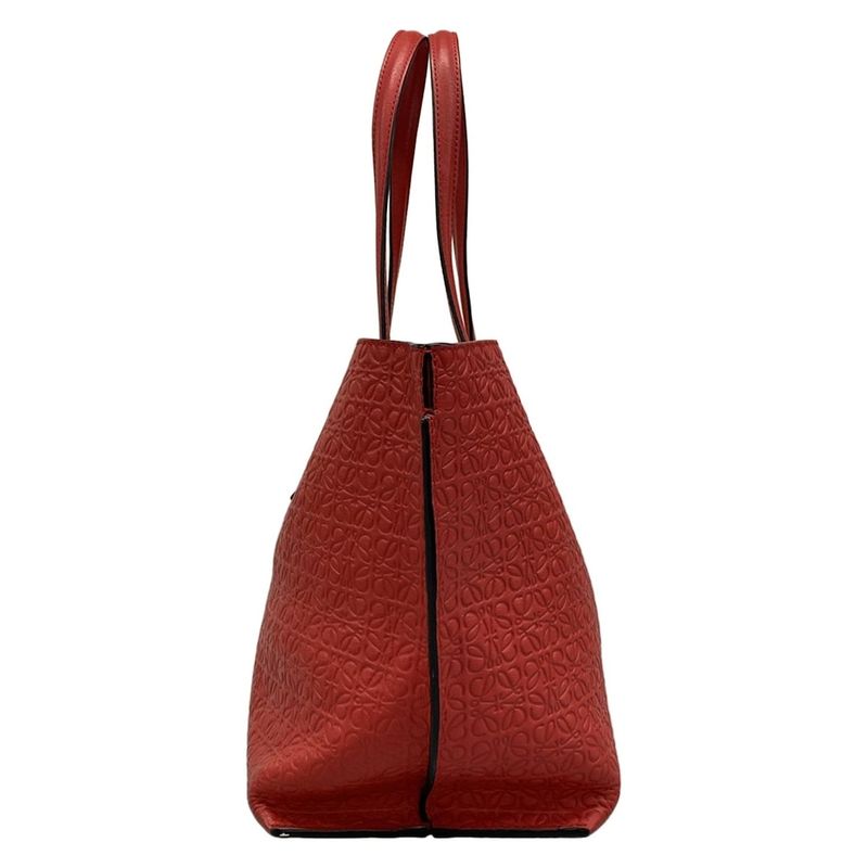 Loewe Tote Bag T-shopper Bag/repeat Red Leather