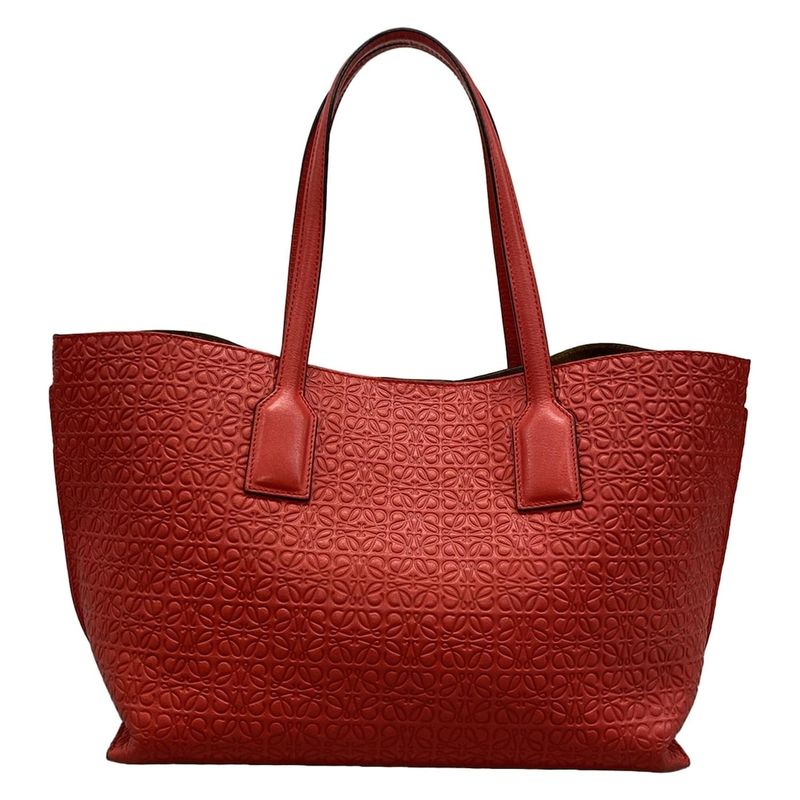 Loewe Tote Bag T-shopper Bag/repeat Red Leather