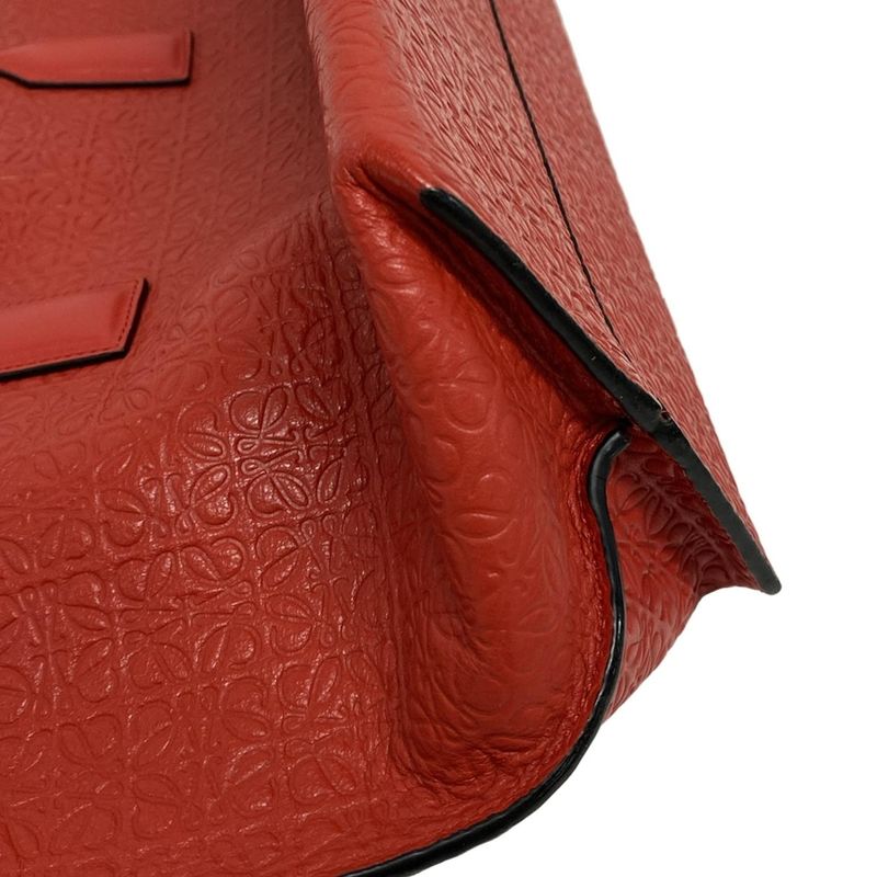 Loewe Tote Bag T-shopper Bag/repeat Red Leather