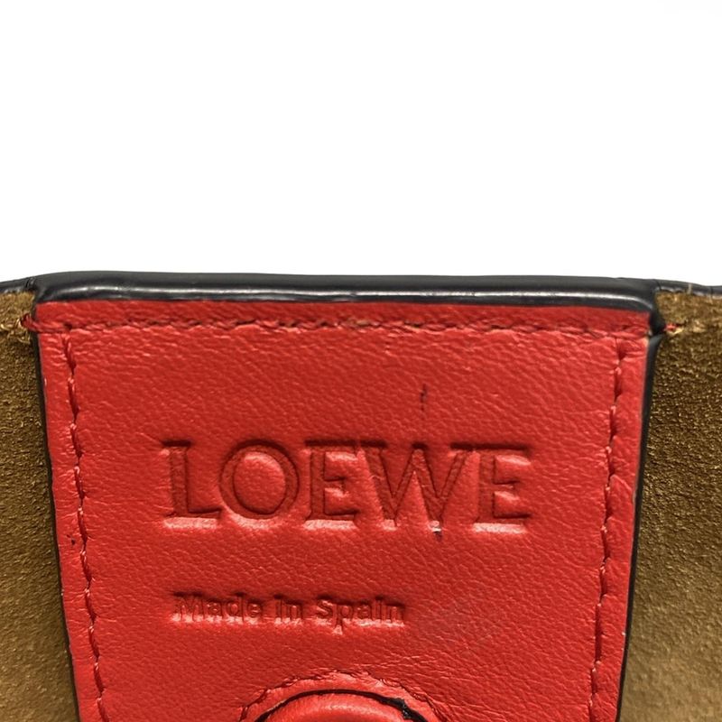 Loewe Tote Bag T-shopper Bag/repeat Red Leather