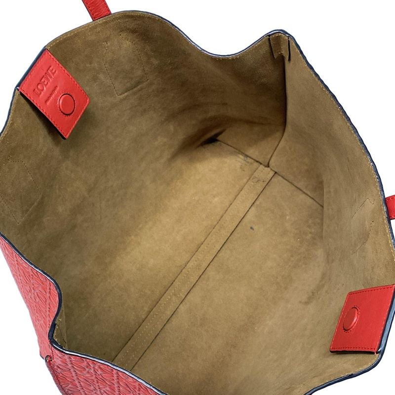 Loewe Tote Bag T-shopper Bag/repeat Red Leather