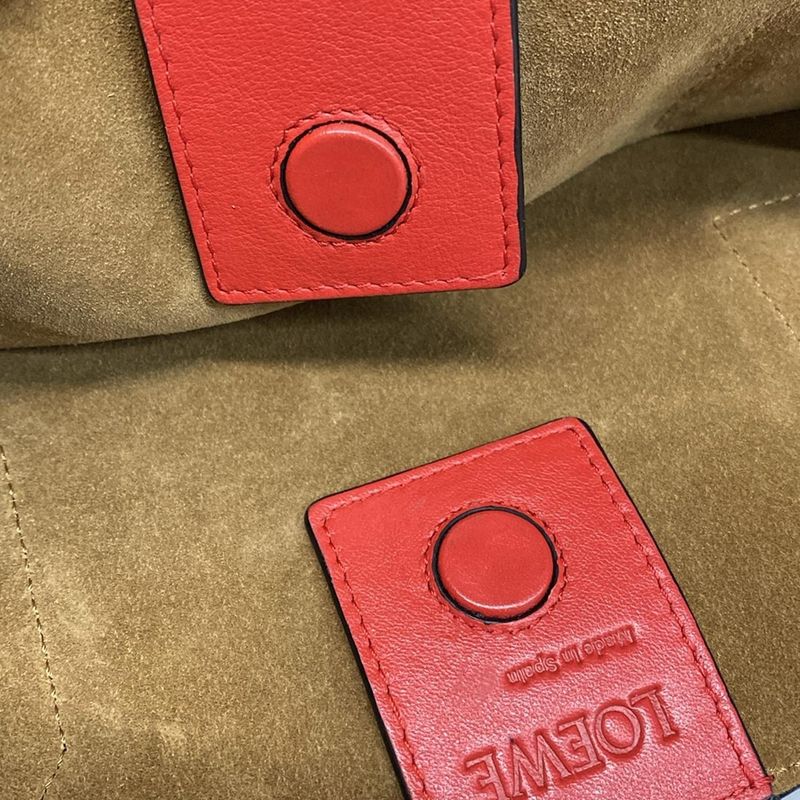 Loewe Tote Bag T-shopper Bag/repeat Red Leather