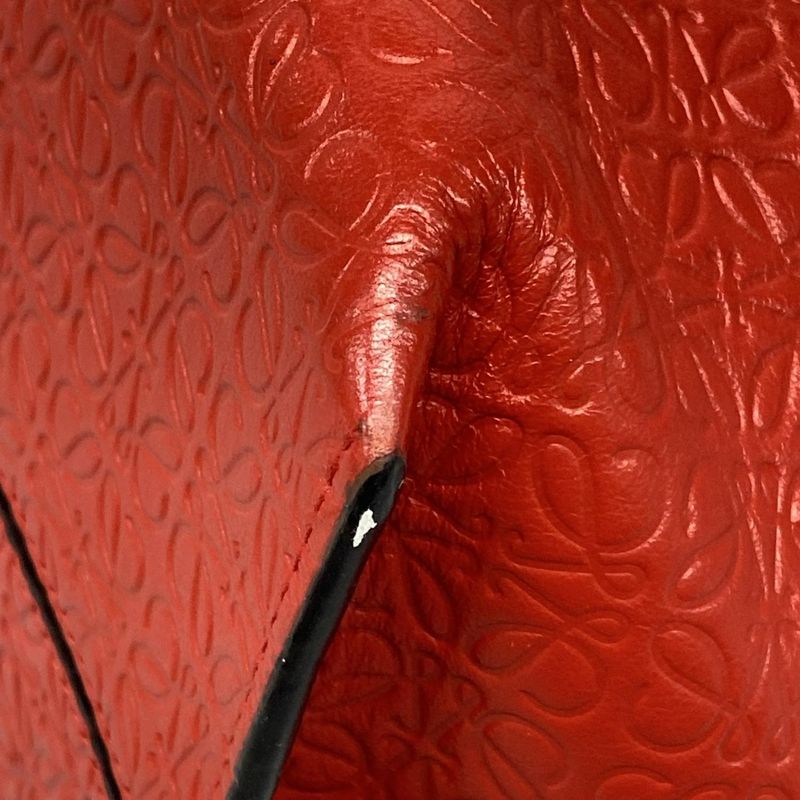 Loewe Tote Bag T-shopper Bag/repeat Red Leather
