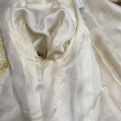 Chanel Jacket Size 38 M Women's P06401 Yellow X Ivory X Multi Long Sleeves /