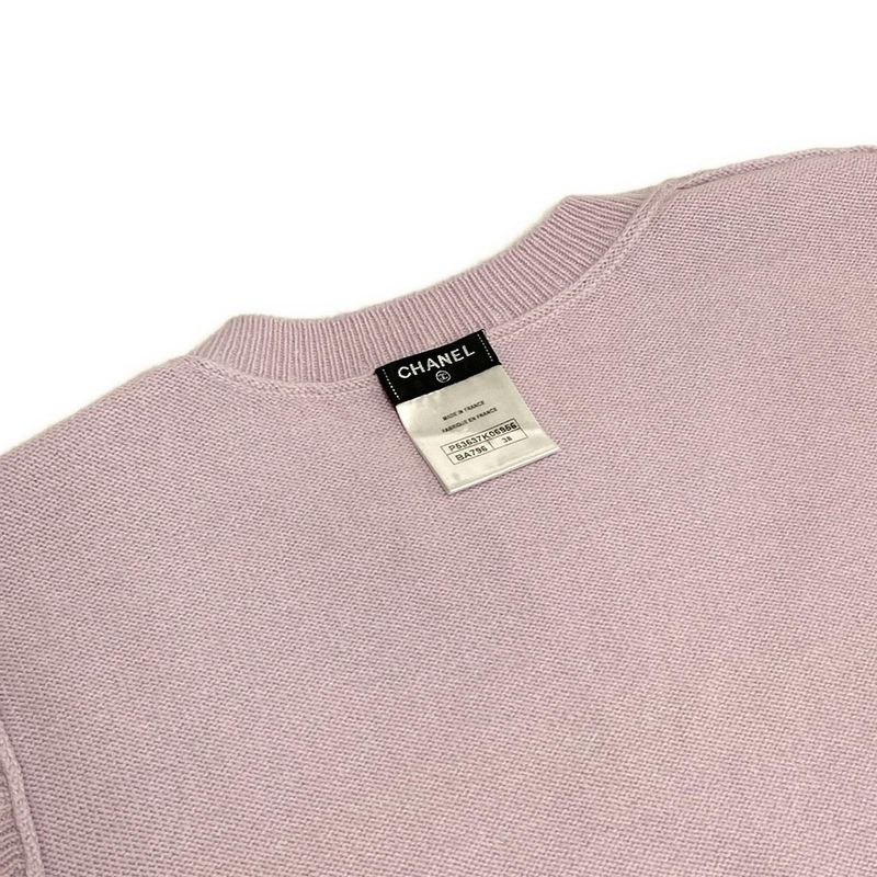 Chanel Dress Size 38 M Women's P53637 Light Pink Crewneck/sleeveless/knee
