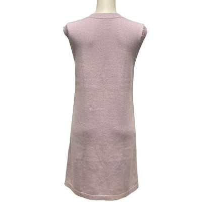 Chanel Dress Size 38 M Women's P53637 Light Pink Crewneck/sleeveless/knee