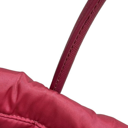 Prada Tote Bag Tessuto Bomber Pink Leather
