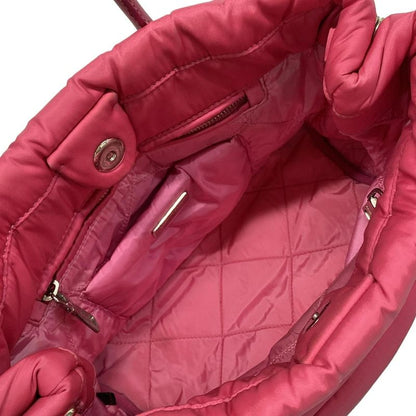 Prada Tote Bag Tessuto Bomber Pink Leather