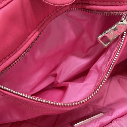 Prada Tote Bag Tessuto Bomber Pink Leather