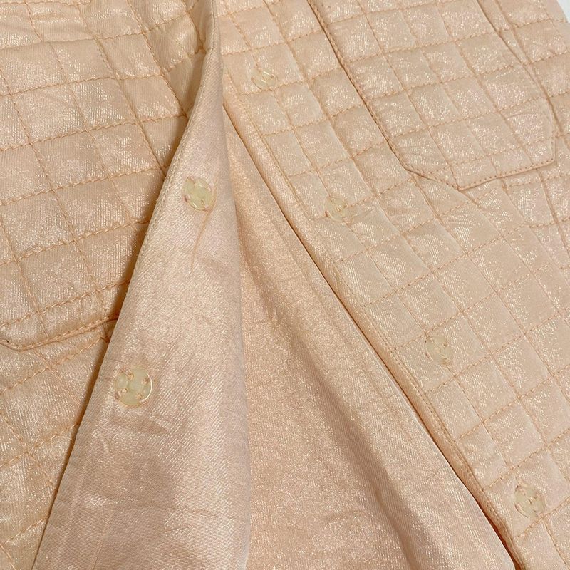 Chanel Vest Size 42 L Ladies P15427 Pink Beige Quilted