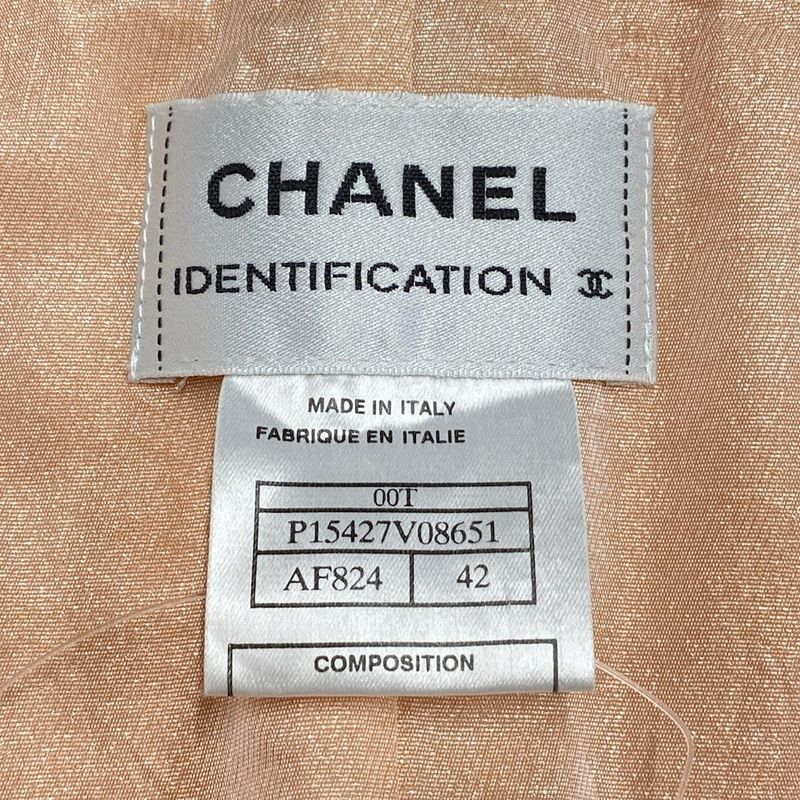 Chanel Vest Size 42 L Ladies P15427 Pink Beige Quilted