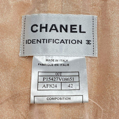 Chanel Vest Size 42 L Ladies P15427 Pink Beige Quilted