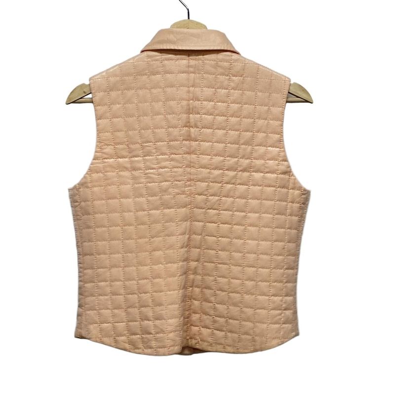 Chanel Vest Size 42 L Ladies P15427 Pink Beige Quilted