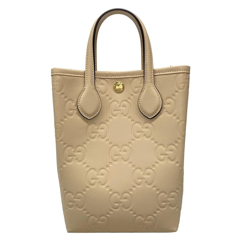 Gucci Tote Bag GG Super Mini Bag 790133 Beige Mini Bag Leather