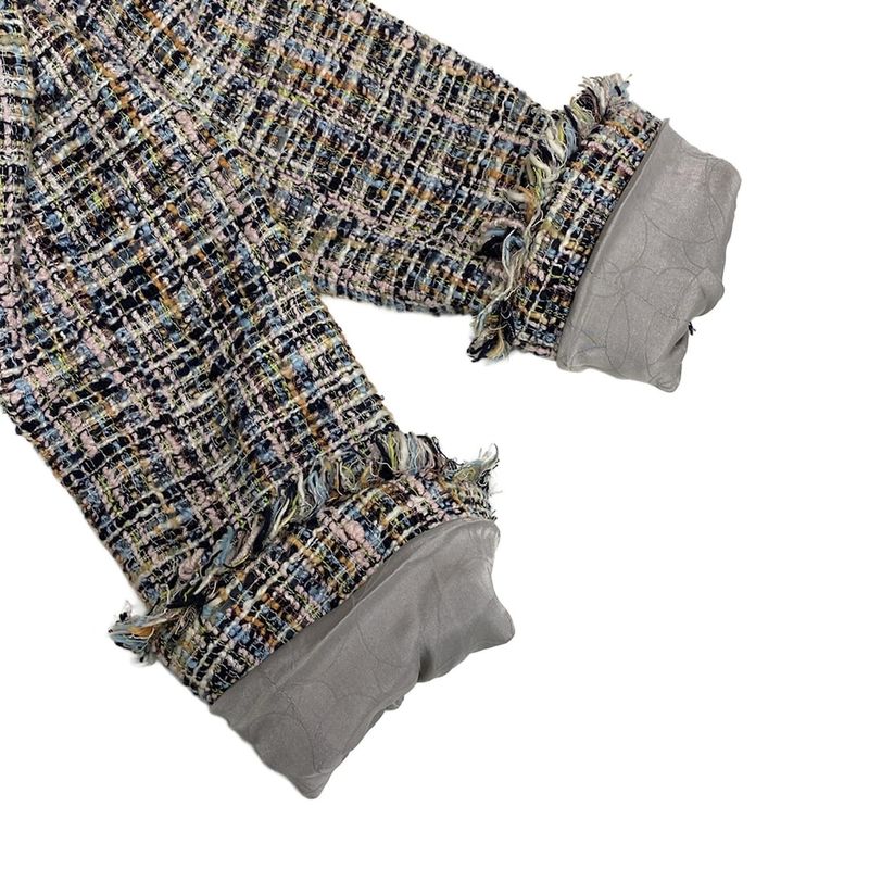 Chanel Jacket Size 38 M Women's P23159 Light Pink X Navy X Multi Long Sleeves /