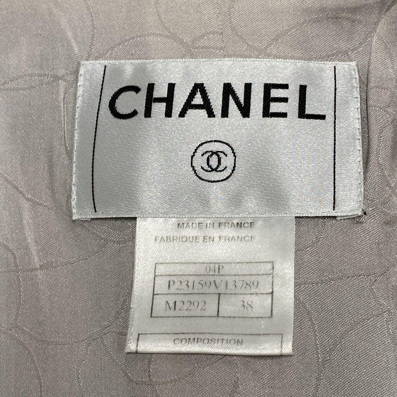 Chanel Jacket Size 38 M Women's P23159 Light Pink X Navy X Multi Long Sleeves /