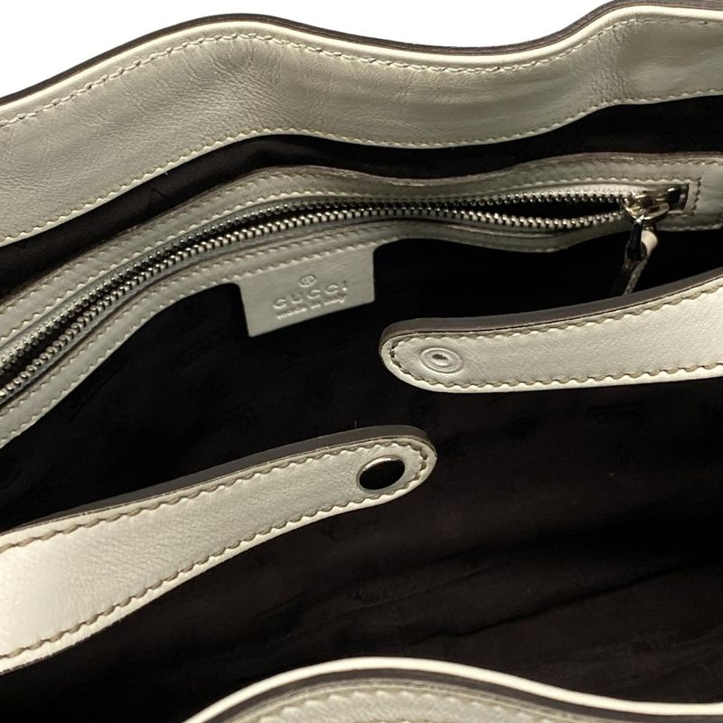 Gucci Tote Bag Matchball/gg Pattern 232971 Beige/brown/white Leather