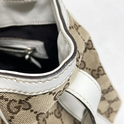 Gucci Tote Bag Matchball/gg Pattern 232971 Beige/brown/white Leather