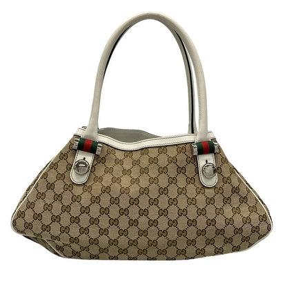 Gucci Tote Bag Matchball/gg Pattern 232971 Beige/brown/white Leather