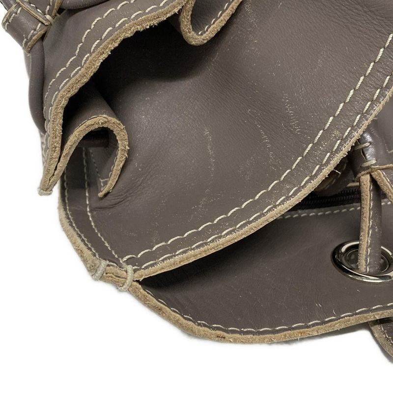 Loewe Tote Bag Shopper Tote Gray Perforated Leather