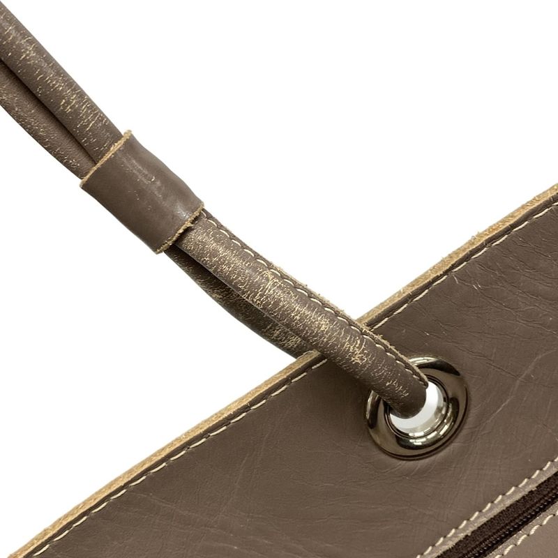 Loewe Tote Bag Shopper Tote Gray Perforated Leather