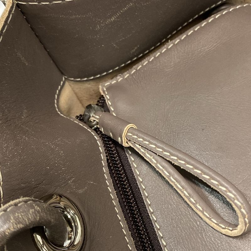 Loewe Tote Bag Shopper Tote Gray Perforated Leather