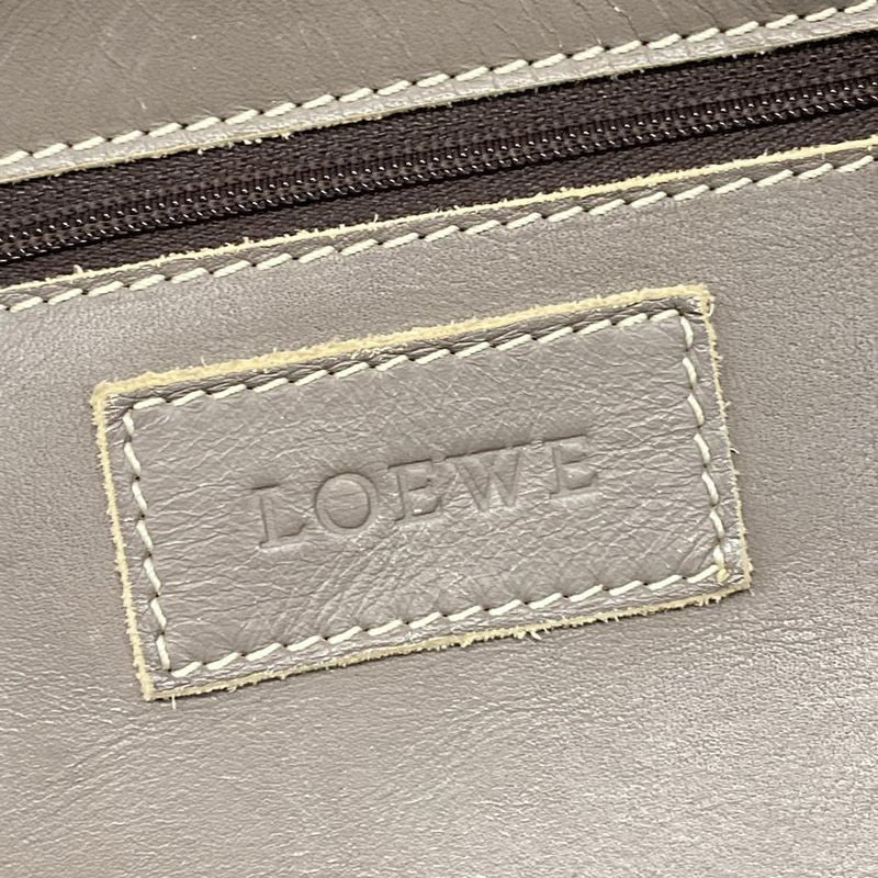 Loewe Tote Bag Shopper Tote Gray Perforated Leather
