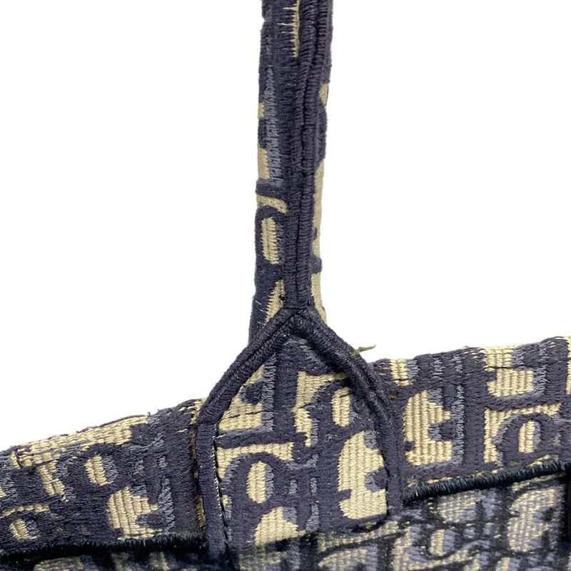 Dior/christian Dior Tote Bag Book Tote Large Bag Ivory X Navy