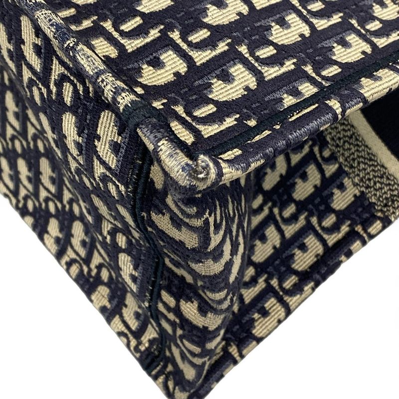 Dior/christian Dior Tote Bag Book Tote Large Bag Ivory X Navy